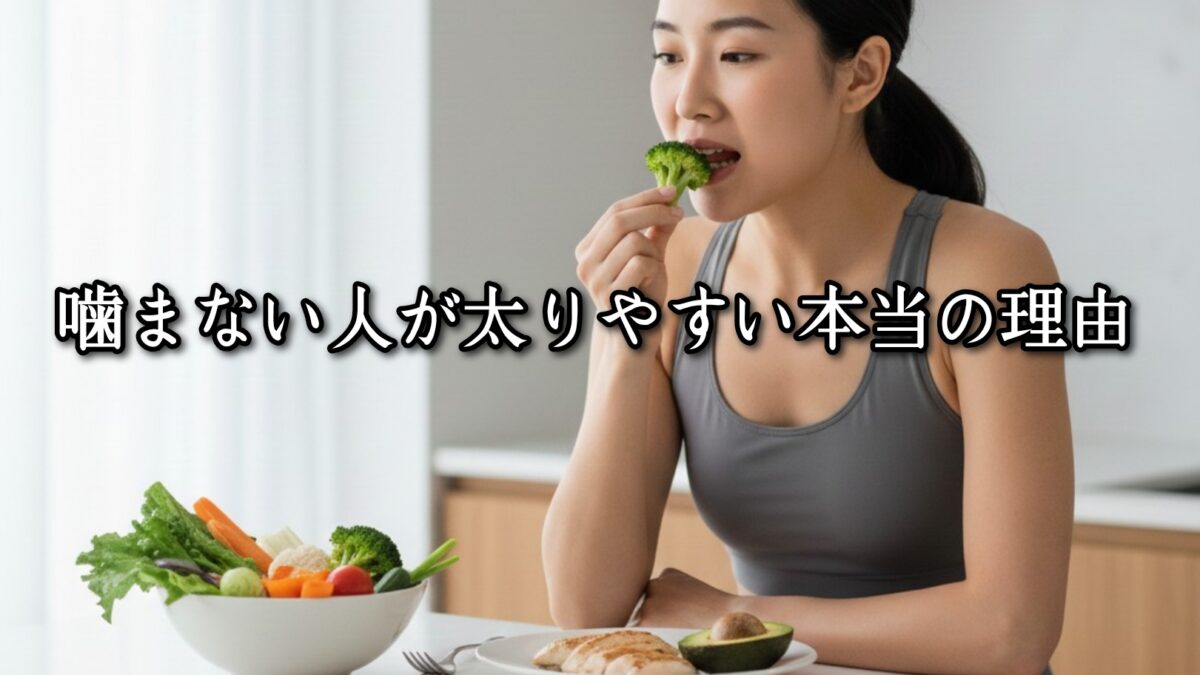 薬院・高砂エリアのパーソナルジムTRYCEが教える｜噛まない人が太りやすい本当の理由