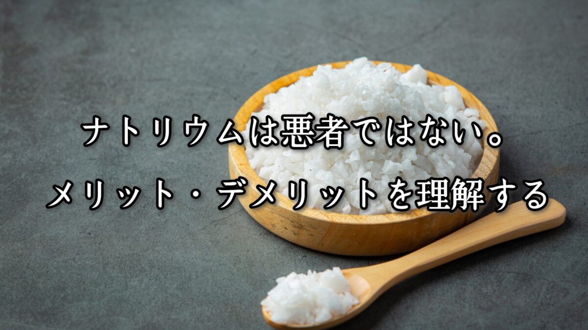薬院・高砂エリアのパーソナルジムTRYCEが教える｜ナトリウムは悪者ではない。メリット・デメリットを理解する