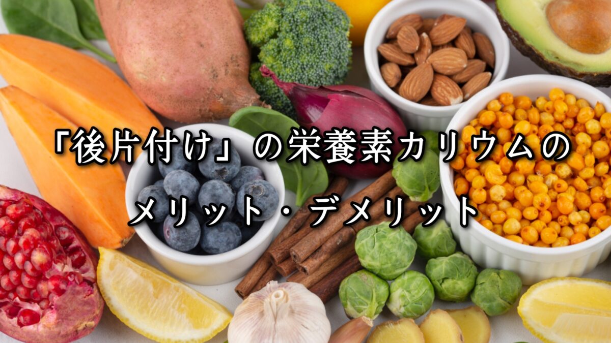 薬院・高砂エリアのパーソナルジムTRYCEが教える｜「後片付け」の栄養素カリウムのメリット・デメリット