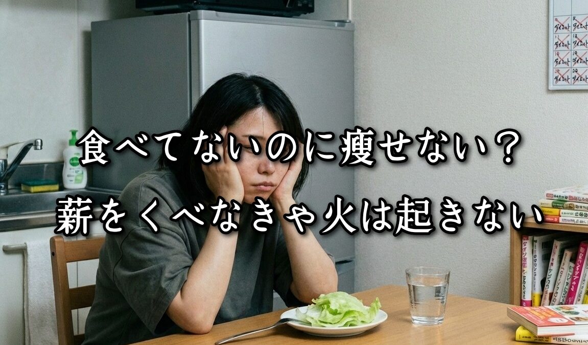 薬院・高砂エリアのパーソナルジムTRYCEが教える｜食べてないのに痩せない？薪をくべなきゃ火は起きない