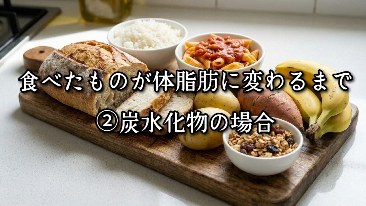 薬院・高砂エリアのパーソナルジムTRYCEが教える｜食べたものが体脂肪に変わるまで②炭水化物の場合