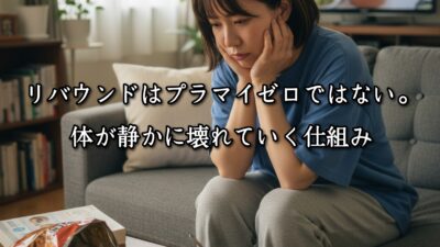 高砂・清川エリアのパーソナルジムTRYCEが教える｜リバウンドはプラマイゼロではない。体が静かに壊れていく仕組み
