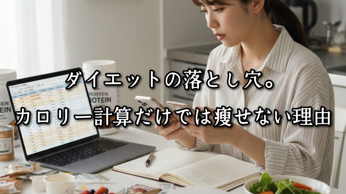 高砂・清川エリアのパーソナルジムTRYCEが教える｜ダイエットの落とし穴。カロリー計算だけでは痩せない理由